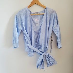 Story On Cropped Wrap Top